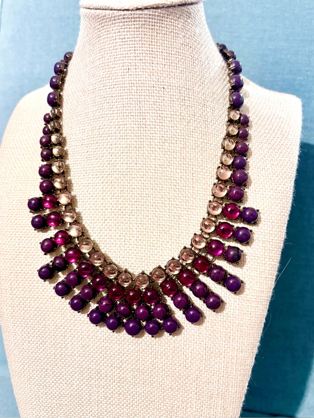 Coldwater Creek Purple and Pink Statement Necklace